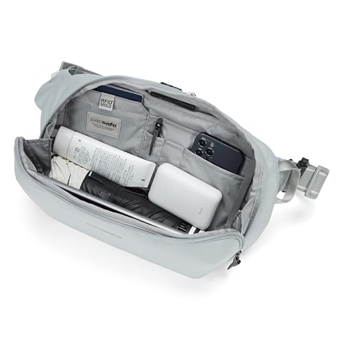 Pacsafe V Urban Anti-Theft Sling Pack 5L Digital Gray - Secure RFID & Cut-Resistant Bag