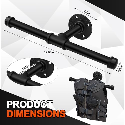 Yaocom Wall Mount Weight Vest Hanger - Round 2 Pack for Gym & Garage