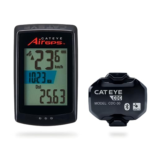 CATEYE AirGPS & CDC-30 Bike Computer GPS Cycling Tracker - Wireless, Rechargeable