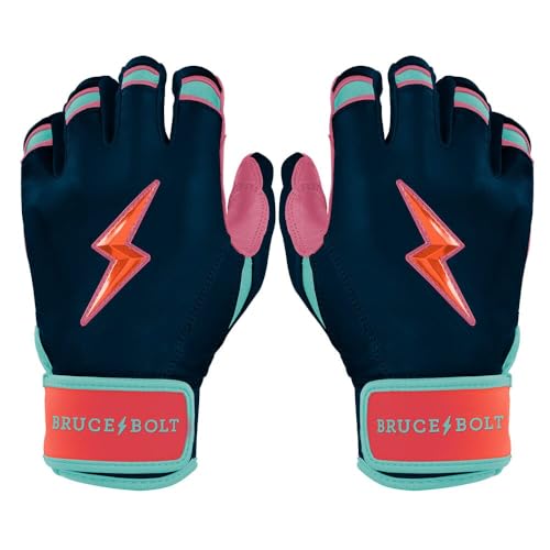 Batting Gloves Adult & Youth - Bruce Bolt Bear Series Short Cuff Sunset YL