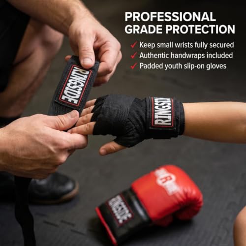 Youth Heavy Bag Kit with Gloves & Mounting Hardware - 40 lb Boxing Set for Kids