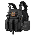 Adjustable Tactical Airsoft Vest with Molle System for Men - Black