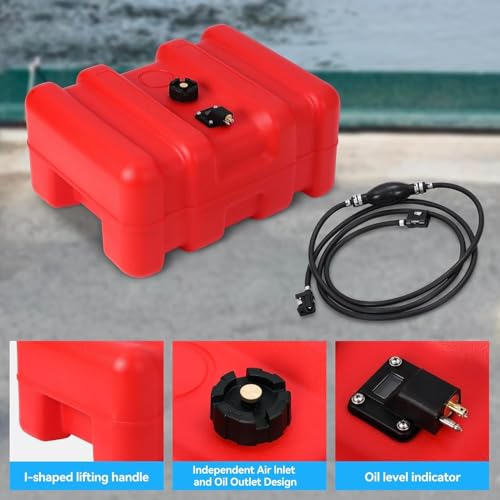 15 Gallon Portable Marine Boat Fuel Tank with Fuel Line & Built-In Filter
