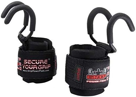 Skiennix Heavy Duty Weight Lifting Rod Hooks - Durable Wrist Wraps & Gym Grips | Set of 2