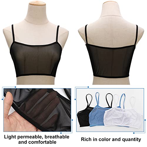 Women’s Sheer Bikini Tank Tops Set - Black, White, Blue | 6 Pack Summer Swimwear