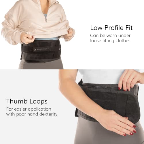 Adjustable Lumbar Support Belt for Lower Back Pain Relief, Fits 28-60" Waist