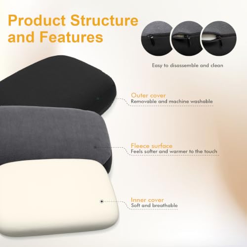 Black Memory Foam Travel Pillow - Ergonomic Neck & Lumbar Support for Camping & Backpacking