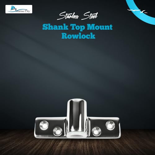 Top Mount 316 Stainless Steel Rowlock Oarlock Socket Set for Boats - 2 Pcs