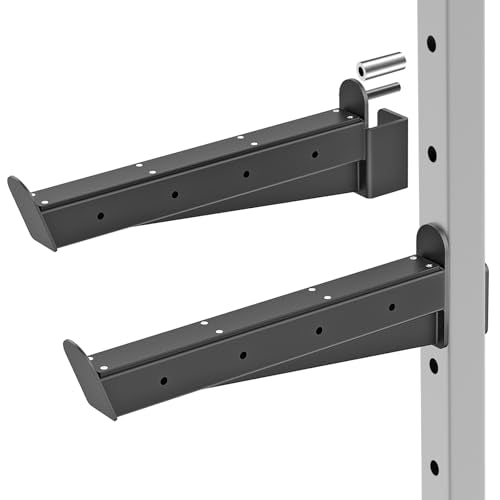 Kipika Safety Spotter Arms for 2x2 Power Racks with 5/8" or 1" Holes - Adjustable Heavy Duty Steel