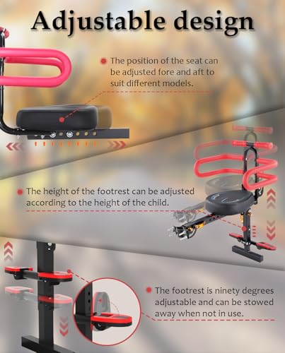 Felixstory Child Seat for Electric Scooter - Red, Suitable for Kids 2-6 Years