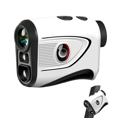 KOKVP White Golf Range Finder with Slope, 1200 Yards, Magnetic Mount, Flag Lock