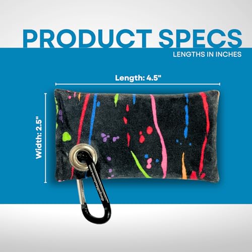 Disc Golf Chalk Bag with Carabiner - Dry Hands Grip Enhancer - Paint Streaks Variant