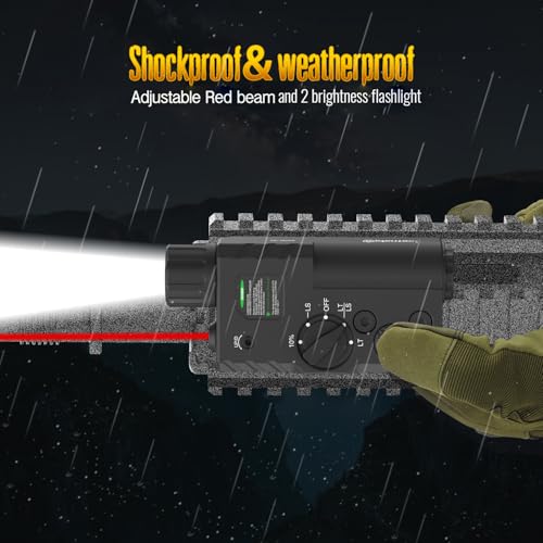 Defentac 2000 Lumens Tactical Flashlight with Red Beam and White LED - Variation: Red