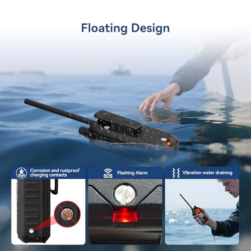Retevis RM15 6W Marine VHF Radio Waterproof Floating with Emergency Light