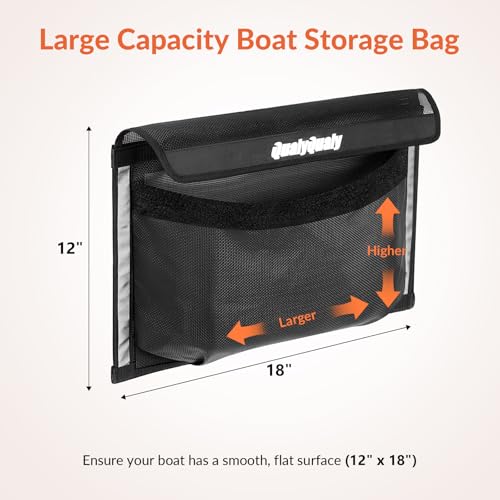 Large Boat Storage Bag with Full-Enclosure Lid - 18x12 Inch Marine Organizer