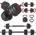 Red 45lb Adjustable Dumbbell Set with Connector for Home Gym - Multi-Functional Fitness Equipment for Men & Women