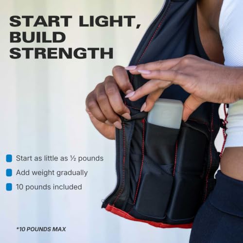 Women’s Adjustable Weighted Vest 10lbs Carbon Black Hyperwear Hyper Vest FIT