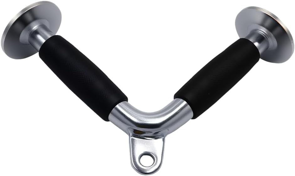 Qibylift LAT Pull Down Bar - V-Shaped Rotating Press Down Bar for Strength Training | Cable Machine Accessory