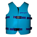 Child Life Jacket with Adjustable Straps, USCG Approved Swimming Vest - Marina Blue, Youth Medium