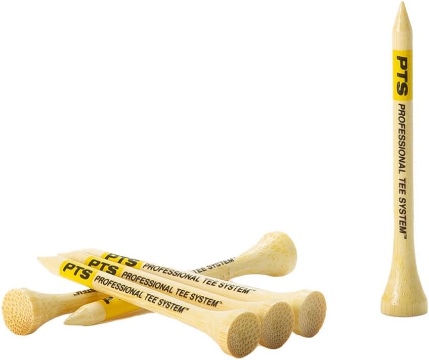 PrideSports PTS Bamboo Golf Tees - 100 Count, 2-3/4 Inch | Ideal for Drivers & Woods
