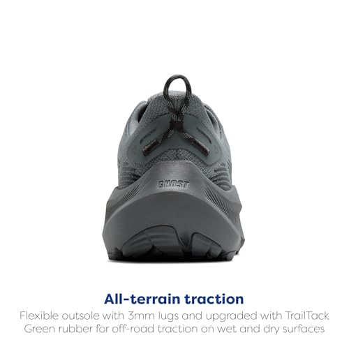Brooks Men's Ghost Trail Running Shoe 10.5 Wide Gray/Gray/Blackened Pearl