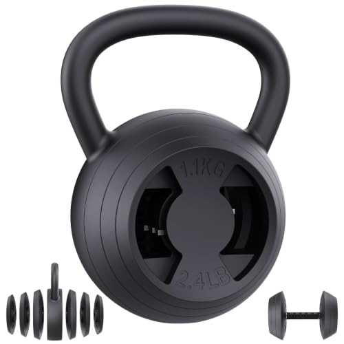 Hezeyferg Black 2-in-1 Adjustable Kettlebell for Home Gym & Strength Training