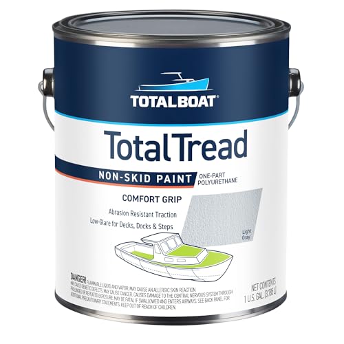 TotalBoat TotalTread Non-Skid Deck Paint for Boat Floors - Light Gray 128 Fl Oz