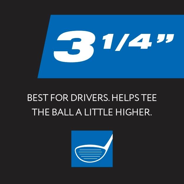 PrideSports PTS Wood Golf Tees | 135 Count, 3-1/4 Inch | #1 Wood Tee on Tour | Best for Drivers & Woods