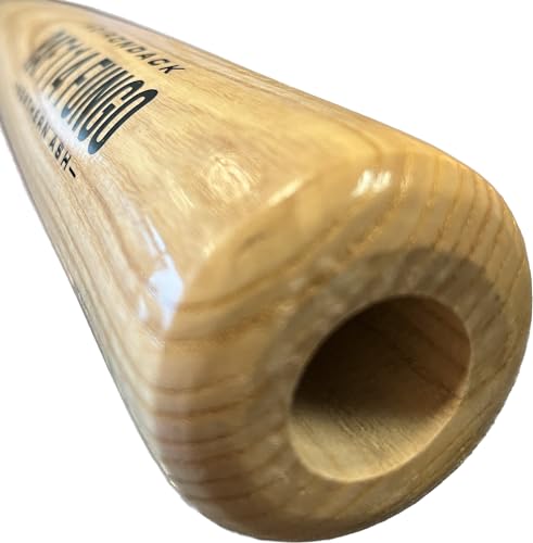 Wood Fungo Training Bat - Black/Natural, 35 Inch Baseball Softball Practice Bat