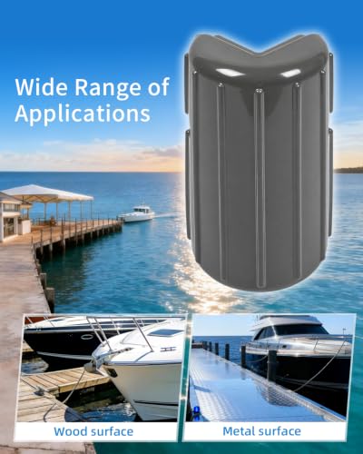 Dock Corner Bumpers for Boats - Gray 2 Pack - Marine-Grade Dock Protection