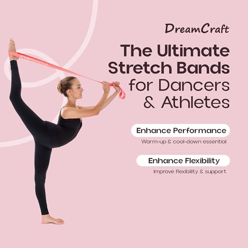 Ballet Stretch Bands for Flexibility and Strength Training – Non-Slip Loop Resistance Bands