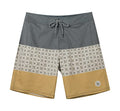 Surf Cuz Men's Vintage Cruzer Chino Boardshorts - 34 / 02 Yellow Geometry