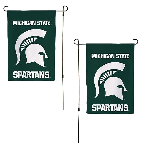 Michigan State University Spartans Garden Flag - Green Double-Sided Outdoor Decor