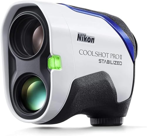 Nikon COOLSHOT PROII Golf Rangefinder Waterproof Stabilized Slope Laser - White, Blue, Black