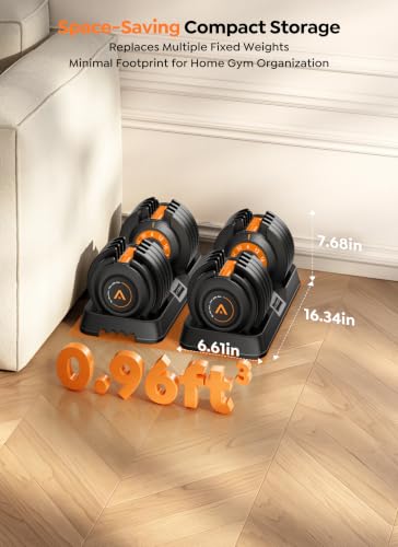 Acezoe 25LB Adjustable Dumbbell Set of 2 – Quick-Adjust Fitness Weights