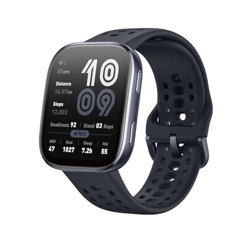Black Amazfit Bip 6 Smart Watch with 1.97" AMOLED GPS Fitness Tracker