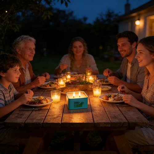 Outdoor Indoor Citronella Candles Set - 2 Pack Soy Wax Emergency Candles