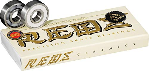 Bones Ceramic Skateboard Bearings 8 Pack - High Speed, Durable, Pre-Lubricated