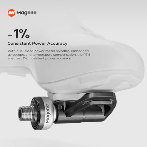 Magene P715 Power Meter Pedals Shimano Dual - ±1% Accuracy, Bluetooth & ANT+