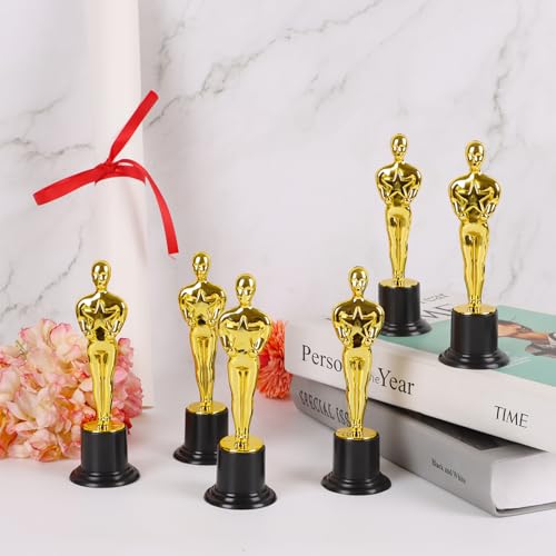 12 Pack Gold Award Trophy - 6 Inch Recognition Statues for School, Party, Game & Appreciation