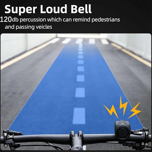 Electric Bike Horn 120dB Loud Safety Alarm Waterproof Easy Install