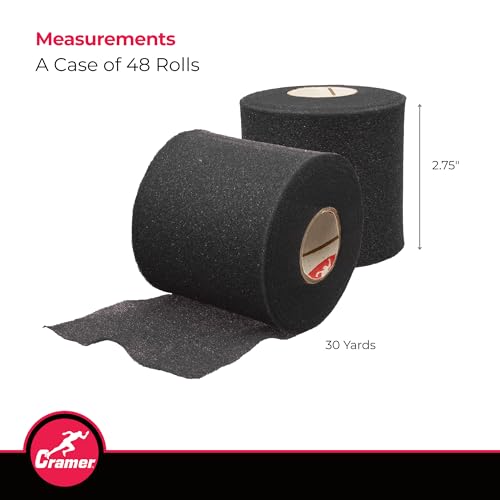 Cramer Black Athletic Pre-Wrap Tape 2.75 x 21 Yards for Sports Taping & Support