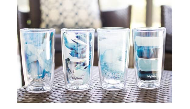 16oz Clear Tervis Tritan Insulated Tumbler Set - Blue Collection, 4-Pack