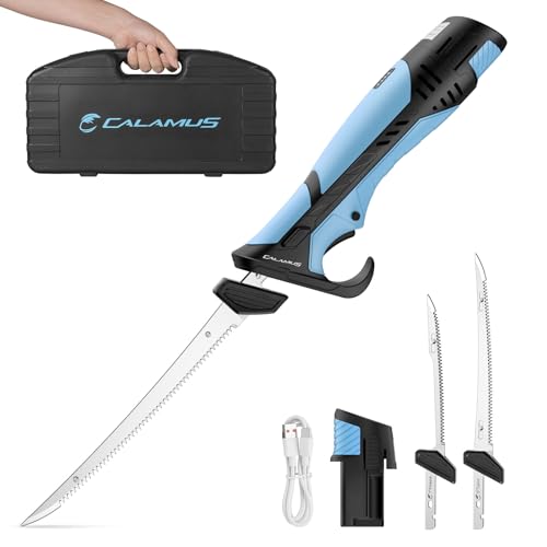 Calamus BladeVolt Cordless Electric Fish Fillet Knife - Angler Pack (2 Blades, 1 Battery)