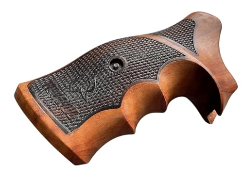 2 Tone Wood Gun Grip Set for Taurus Tracker & Models 17, 627, 692 - Paduak & Afzelia