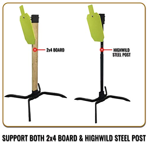 Highwild Target Stand System with 2x4 Mount Kit - Steel Shooting Target Holder & Stand - A- Target Stand Kit