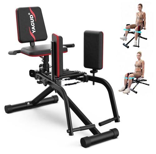 Yagud 2-in-1 Hip Abductor & Adductor Machine, Adjustable Glute Workout Equipment
