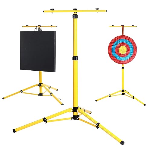 Steel Target Stand for Backyard Archery & Shooting Practice - Adjustable & Durable with Easy Arrow Removal - Variation of Steel Target Stand