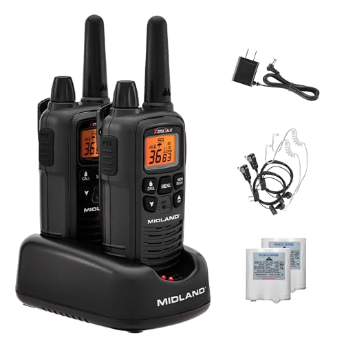 Midland LXT600BB 2-Pack Business Walkie-Talkies with Headsets, 30-Mile Range
