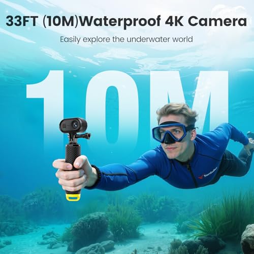 4K Action Camera with 64GB Waterproof POV Sport Cam 20MP Stabilization